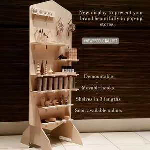 Rak Display kayu alami praktis kustom untuk kerajinan buatan tangan toko ritel area tampilan Vendor luar ruangan - Product Image 5