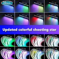 Kit de 144 lumières LED pluie de météores à couleurs changeantes RGB, fibres optiques pour plafond de voiture et éclairage nocturne