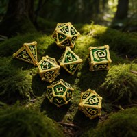 Lot de 7 dés polyédriques en métal torsadé creux, finition argent antique, chiffres clairs, pour jeux de table DND RPG – Vente en gros personnalisée