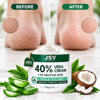 Crème pour les mains et les pieds à 40% d'urée et 2% d'acide salicylique, avec du thé vert, de l'huile de noix de coco et de l'aloe vera, pour les peaux sèches et rugueuses, 170 g, marque privée
