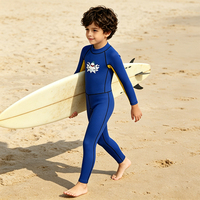 Combinaison de plongée intégrale pour enfants en néoprène bleu Libra, 2,5 mm ou 3 mm, avec logo, pour la natation, le surf et la plongée