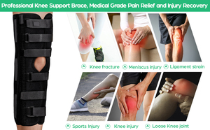 Attelle de fixation <span class=keywords><strong>externe</strong></span> médicale orthopédique Kangda pour immobilisation du genou Attelle de genou 3 panneaux avec rembourrage interne en éponge - Product Image 5