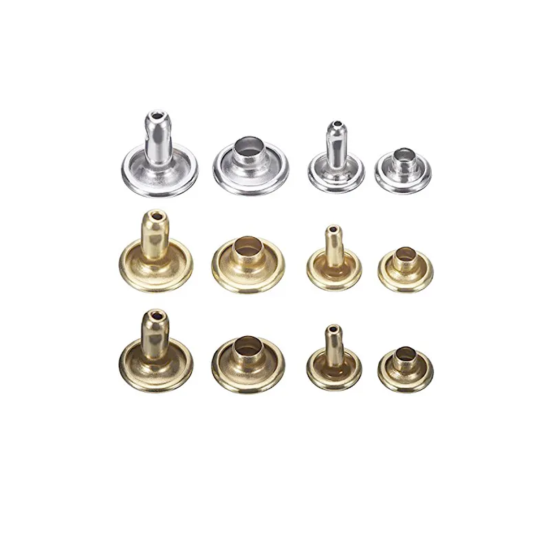 Good Price Two Side Silver Black Gold Double Head Cap Stainless Steel Brass Rivet for Leather
