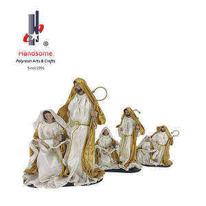Figura Decorativa de la Sagrada Familia de 9 Pulgadas, Hecha a Mano, de Poliresina, Pintada a Mano, Duradera, Personalizable - Product Image 3