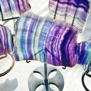 Atacado de Alta Qualidade <span class=keywords><strong>Rainbow</strong></span> Fluorita Fatia para Home Party ou Gift Party Decoração Moderna Decor Piece - Product Image 3