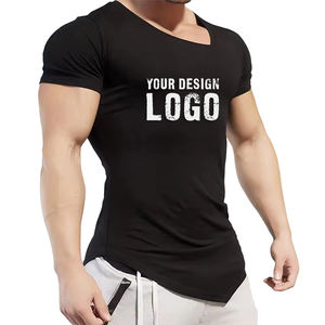 Camiseta Deportiva de Diseño Nuevo para Hombre, Informal, para Ejercicio, Cuello en V, Ajustada, para Gimnasio y Deportes - Product Image 2