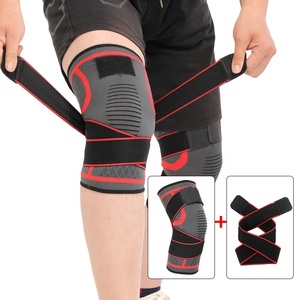 Wholesale CZFIT Custom Logo Nylon Neoprene Compression Knee Sleeve 2cm Thickness Bilateral Adjustable <b>Straps</b> Breathable - Product Image 5