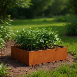 Fioriera rialzata in acciaio Corten 36x24x12 pollici, design moderno per uso esterno in giardino - Product Image 2