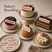 Décorations de gâteaux personnalisées imprimées, étiquettes DIY pour pâtisseries et desserts avec logo et nom de marque personnalisés, options multi-formes