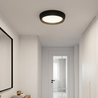 Plafonnier LED extérieur moderne IP65 à montage en saillie, à intensité variable, panneau plat éclairé par le bord, construction en aluminium, couleur réglable