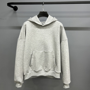 Sweat-shirt à capuche surdimensionné pour homme, couleur unie, avec logo brodé personnalisé, idéal pour l'automne – Vente en gros - Product Image 5