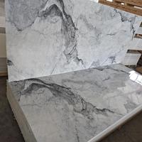 Dalles de comptoir en marbre émaillé de luxe Bingjie, aspect marbre, pour sols et panneaux muraux en marbre blanc