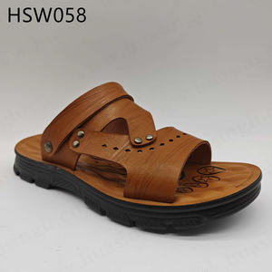 CXT, Fabriqué en Chine, sandales en <span class=keywords><strong>cuir</strong></span> PU pour hommes/femmes, style pieds nus, bout ouvert, marron/noir, chaussures de plage pour temps chaud, HSW059 - Product Image 4