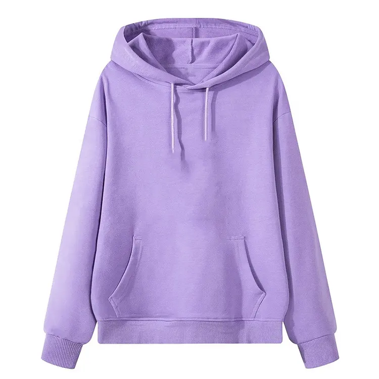 Printemps adulte coton hoodies en gros filles plaine bonbons couleurs rue pulls pulls sweat-shirt pour femmes