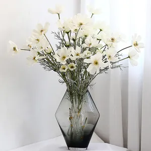 सना हुआ ग्लास अद्वितीय फूलदान सजावट रचनात्मक सूखे फूल फूल व्यवस्था पारदर्शी फूलदान
