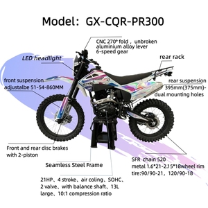 GX-CQR-PR300 21HP Motor de 4 Tiempos Monocilíndrico Refrigerado por Aire 300cc Motocicleta Todoterreno Tanque de Combustible de 13L Carburador NIBBI PE30 Transmisión de 6 Velocidades SFR <span class=keywords><strong>520</strong></span> - Product Image 4