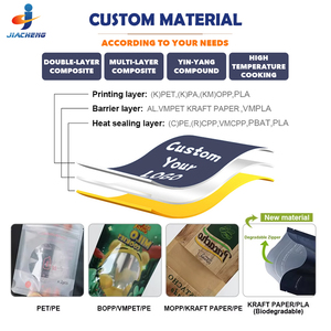 Tùy chỉnh in logo sinh thái thân thiện baggy resealable dây kéo doypack thực phẩm đứng lên Túi Ziplock bao bì nhựa Mylar Túi - Product Image 4