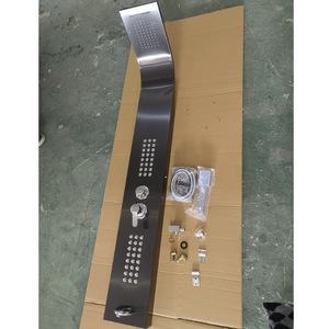 Colonne de douche thermostatique murale en acier inoxydable 304 Water Droplet Sanitary Ware, finition brossée, ensemble de douche 6609 - Product Image 3