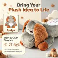 Jouet en peluche pour chien, projecteur de ciel étoilé, veilleuse avec berceuses et sons de la nature, compagnon de sommeil pour bébé, jouet en peluche pour berceau