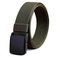 Ceinture tactique en nylon avec boucle 3,8 cm, ceinture en toile personnalisée pour hommes et femmes, ceinture en tissu de haute qualité pour l'extérieur