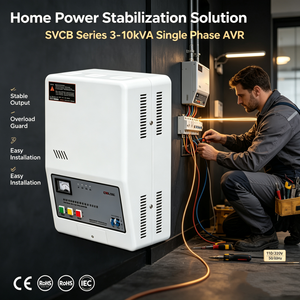 Estabilizador de CA Monofásico de Pared DELIXI de 10000W, Regulador de Potencia Electrónico de Cobre de 10KVA con Control por Relé, 220V para Uso Doméstico - Product Image 1
