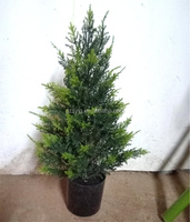 Arbre artificiel en forme de melon, buis, faux pin, cyprès en pot pour la décoration de la maison, du jardin et des mariages