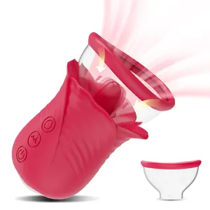 Tongue Vacuum Sucking Vibrator 2 in1 Tongue Vibrator Sucking Get External Stimulation Sex Toys for Foreplay