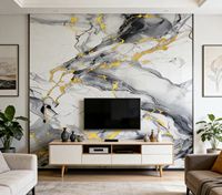 Panel de Mármol Impermeable con Protección UV de 1220x2440 mm, Panel de Pared de PVC de 2 mm/3 mm, Lámina de Plástico, Paneles Decorativos para Paredes Interiores