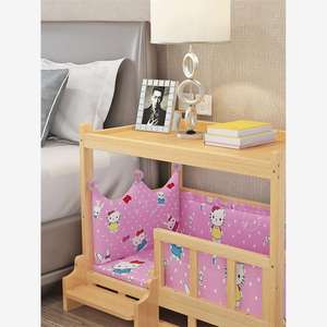 Modernes Etagenbett für Haustiere aus Massivholz für Hunde und Katzen, umweltfreundliches Loft-Haus mit Sicherheitsgeländer und belüftetem Design - Product Image 2