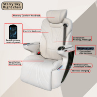 Siège de voiture Alphard W447 Hiace Van Sprinter Classe V Siège de voiture électrique automatique en cuir de luxe VIP Aero Sièges inclinables confortables