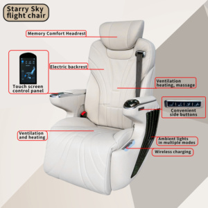 Asientos de Auto Eléctricos de Cuero de Lujo VIP Aero para Alphard W447 <span class=keywords><strong>Hiace</strong></span> Van Sprinter Clase V, Cómodos y Reclinables - Product Image 1