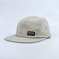 Casquette de course à séchage rapide en nylon à 5 panneaux avec logo personnalisé tissé, respirante, pour le sport et le camping