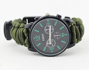 สร้อยข้อมือ paracrod การเดินทางการเดินป่าการเดินทางกลางแจ้งนาฬิกาฉุกเฉินพร้อมสาย paracord สร้อยข้อมือเข็มทิศเข็มทิศ - Product Image 4