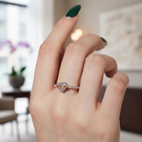 Cadeau de Noël pour petite amie, femme, bijoux fins de mariage, argent sterling 925, bague en zircon en forme de cœur, nœud papillon, boucles d'oreilles, ensemble de bijoux