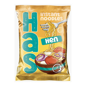 HAS Fried Instant Noodles Hen Flavour Single Block <b>Wheat</b> Flour 18% Fat 70g 3 Minutes DEM Kulpin 12 Months Shelf Life - Product Image 1