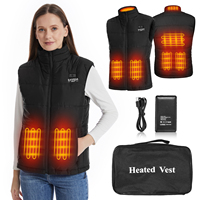 Veste chauffante électrique rechargeable par USB pour femmes, OEM, hiver, respirante, écologique, imperméable, coupe-vent, en coton