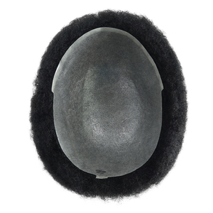 Perruques en cheveux humains bouclés pour hommes, toupet pour peau <span class=keywords><strong>afro</strong></span>, remplacement capillaire - Product Image 1