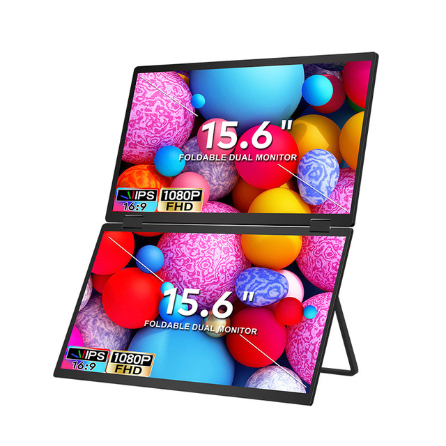 Dual-Line Dual-Screen 2.5K Portable Monitor Backrest Model Dual-Screen Laptop Secondary Screen