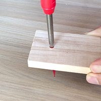 Ensemble de crayons de charpentier en alliage d'aluminium, marqueur pour trous profonds et taille-crayon de construction pour le travail du bois