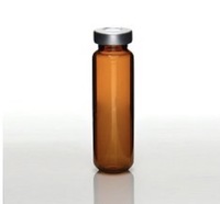 10ml 20ml Klare und Bernsteinfarbene N20 Flachboden-Headspace-Fläschchen mit Silbernem Deckel und Crimp-Verschluss