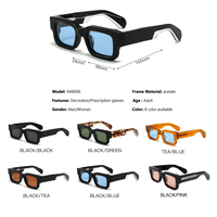 Lunettes de soleil personnalisées 2026 avec logo, vente en gros, lunettes de luxe, lunettes de soleil de créateur, UV400, rectangulaires, faites à la main, polarisées, en acétate