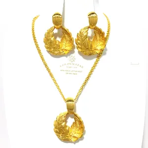 Gouden Ster Sieraden Luxe Sieraden Ketting En Oorbellen Afrikaanse Sieraden Set Voor Vrouwen