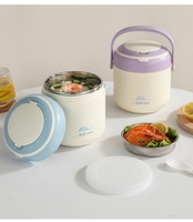 Boîte à lunch isotherme sous vide en acier inoxydable 304, mignonne, 1,5 L, pour adultes et enfants