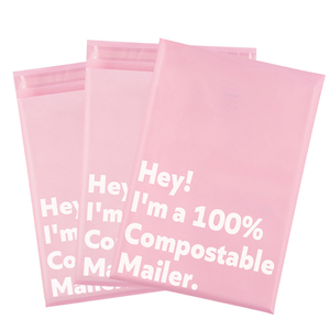 Bolsa de Color rosa de alta calidad, embalaje ecológico, 100% Biodegradable, personalizable, con logotipo - Product Image 1