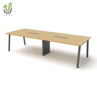 Table de conférence moderne IULTRA en MDF pour bureau commercial, usage domestique et scolaire, écologique et extensible