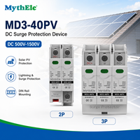Dispositif de protection contre les surtensions MythEle DC 1000V de type 2 classe II pour onduleur photovoltaïque et boîtier de combinaison