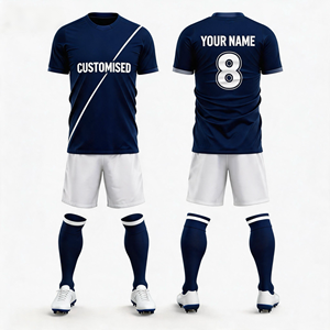 Tenue de football personnalisée en gros d'usine OEM, respirante, 100 % polyester, à manches courtes, pour l'été, pour équipes nationales - Product Image 1