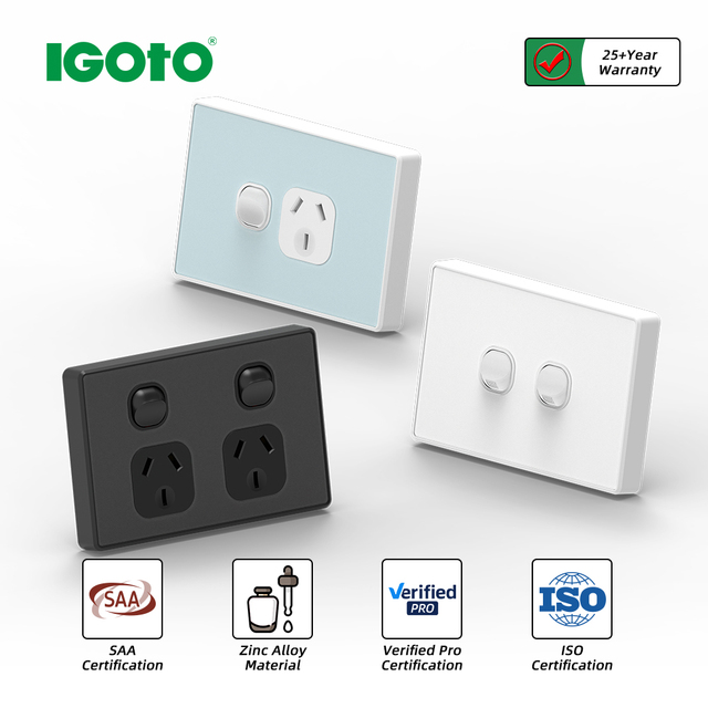 IGOTO Electrical Wall Switch Australian Standard Smart Home Compatible Design Plugs Socket