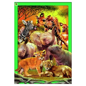 40pcs bonito novidade personalizado 3D <span class=keywords><strong>lenticular</strong></span> impressão jigsaw puzzle frame bandeja jogo de puzzle para crianças educação e brindes promocionais - Product Image 3