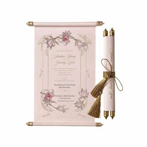 Invitaciones de Boda de Alta Gama de Marryso con Impresión de Fotos Personalizadas - Elegantes Diseños en Morado, Rosa y Azul para Parejas - Product Image 5